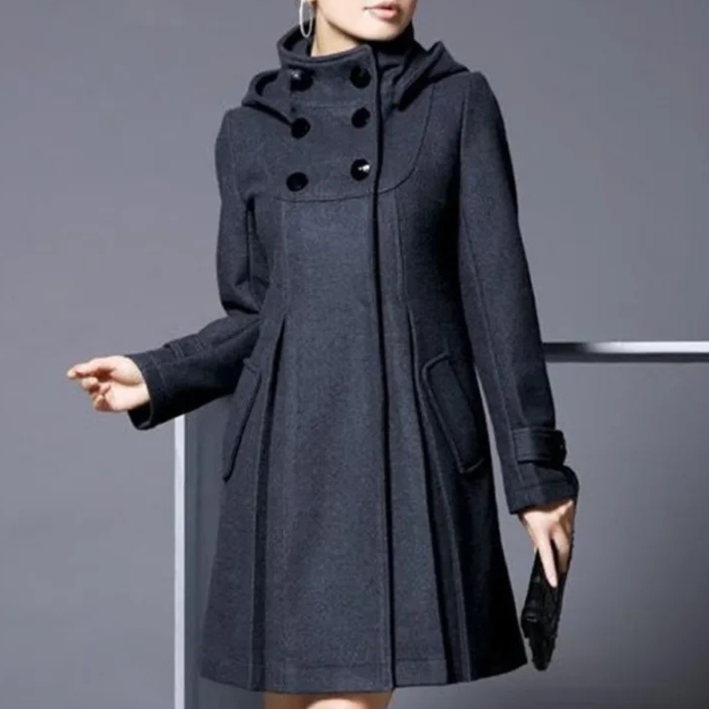Street-wave Elegant Winter Coat For Women With Side Pockets Chic Functional Outerwear