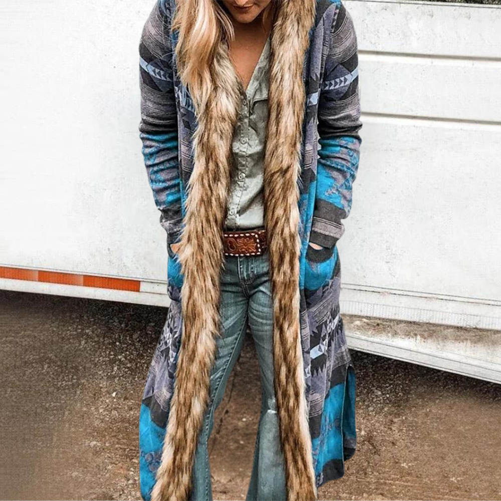 Streetwave Women's Fur Trim Hooded Jacket Luxurious Warmth And Elegant Style For Fashionable Women