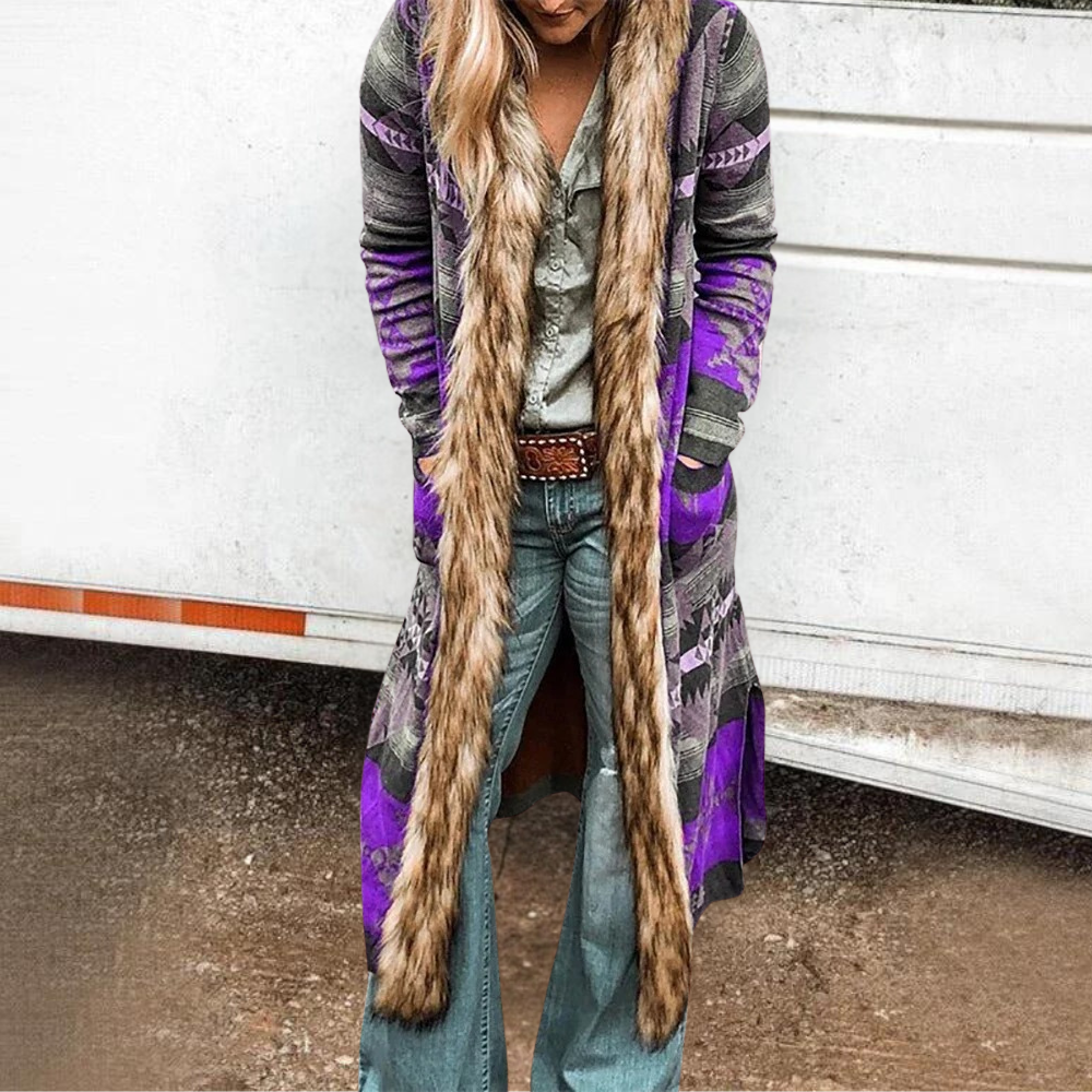 Streetwave Women's Fur Trim Hooded Jacket Luxurious Warmth And Elegant Style For Fashionable Women