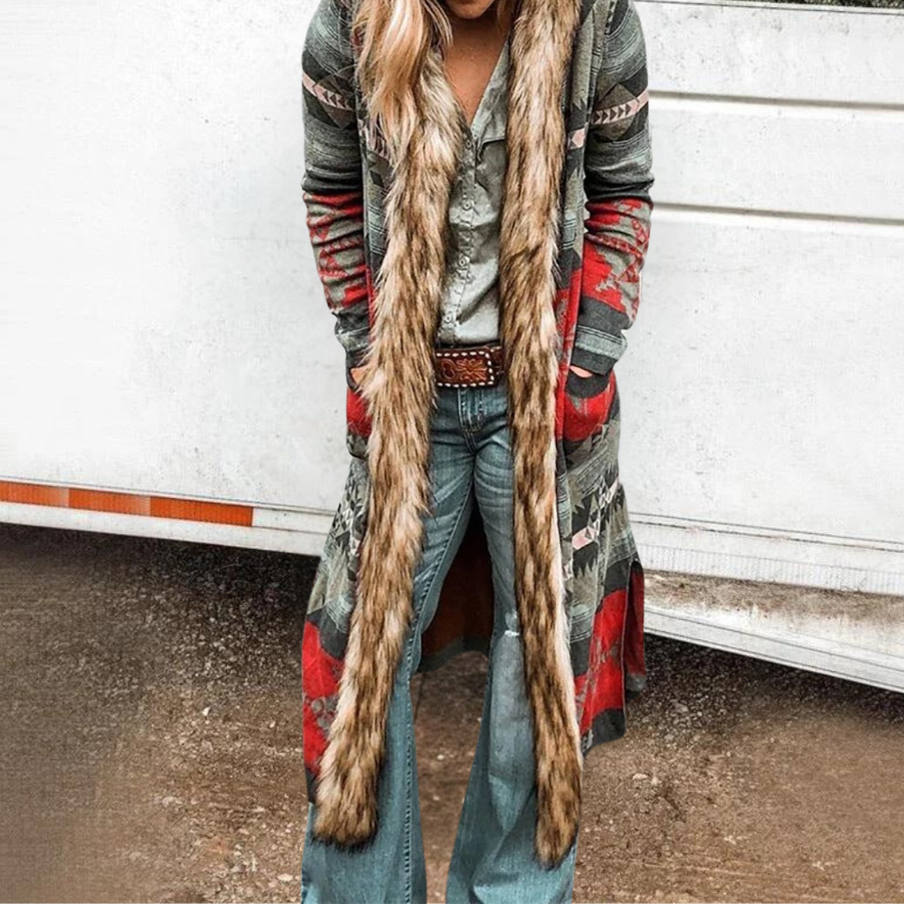 Streetwave Women's Fur Trim Hooded Jacket Luxurious Warmth And Elegant Style For Fashionable Women