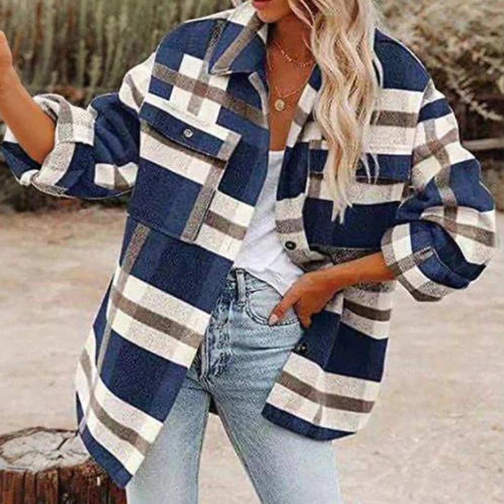 Streetwave Florentina Plaid Coat for Women Cozy Yet Flattering Fit for Everyday and Evening