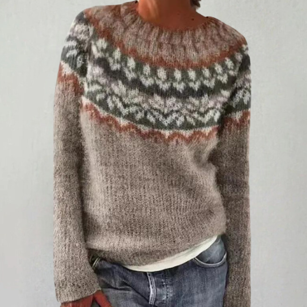 Street-Wave Women's Knit Sweater Cozy Soft Knit Relaxed Fit Boat Neck