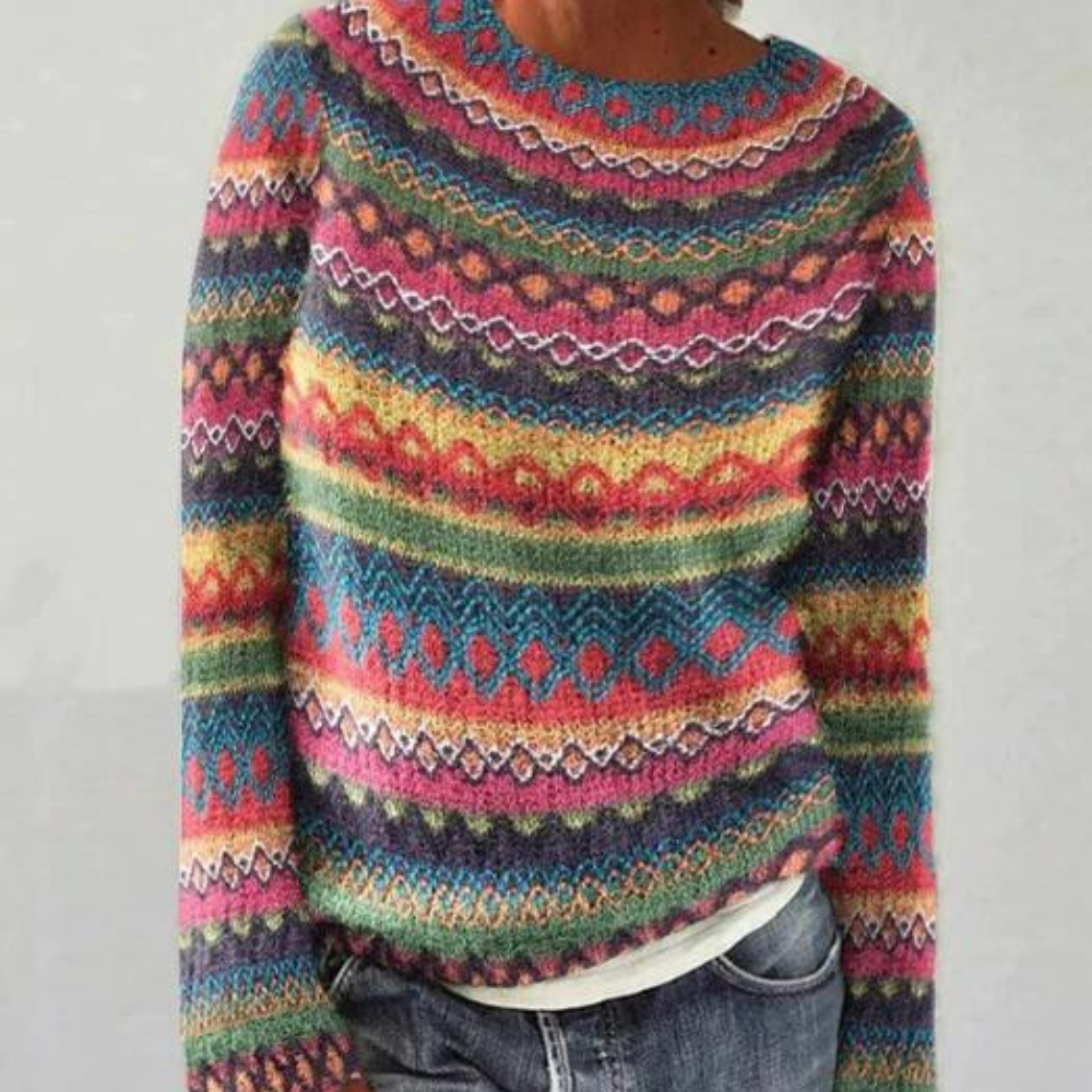 Street-Wave Women's Knit Sweater Cozy Soft Knit Relaxed Fit Boat Neck