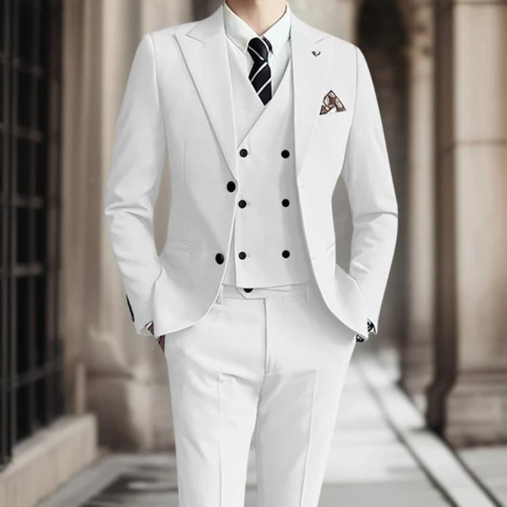 Mens Slim Fit Double Breasted Wool Blend Suit Jacket Notch Lapel Formal Wear Nordisk Flair