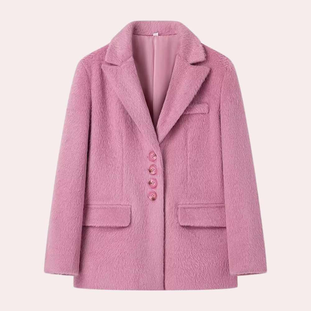 Street Wave Jasna Luxe Women’s Winter Coat Elegant Textured Wool Blend Jacket For All Seasons