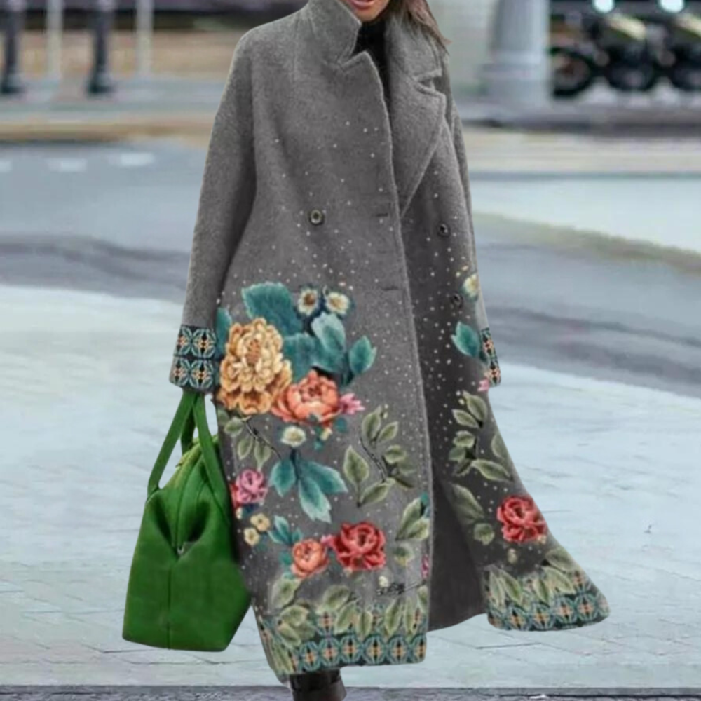 Milada Women's Coat Street-Wave Tailored Warm Overcoat With Spacious Pockets For Everyday Style