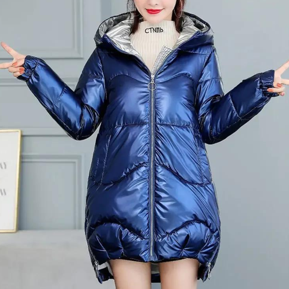 Street-wave Women's Puffer Winter Coat With Hood, Ultra Warm Insulated Comfort For Cold Weather