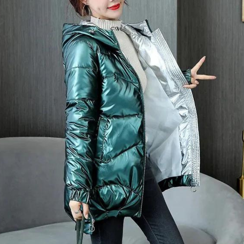 Street-wave Women's Puffer Winter Coat With Hood, Ultra Warm Insulated Comfort For Cold Weather