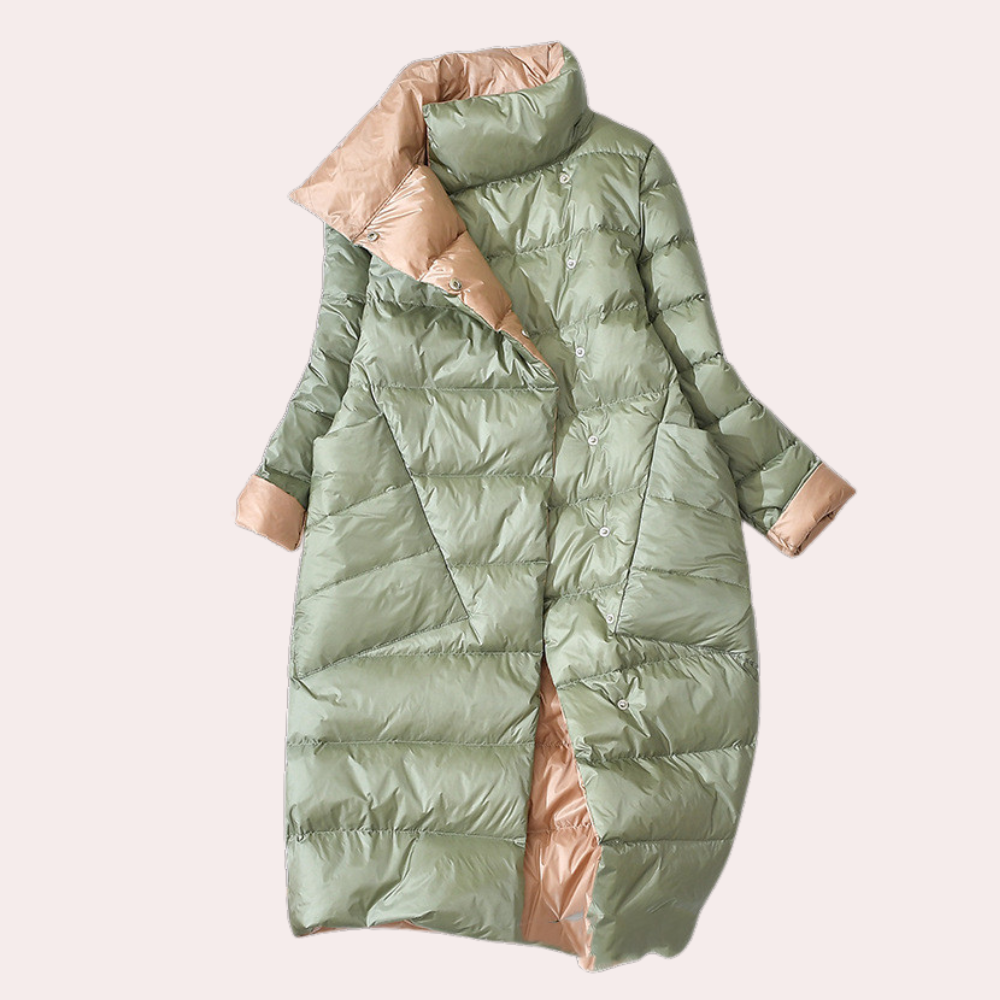 Street-Wave Long Winter Coat for Women Warm Insulated Stylish Outerwear for Modern Women