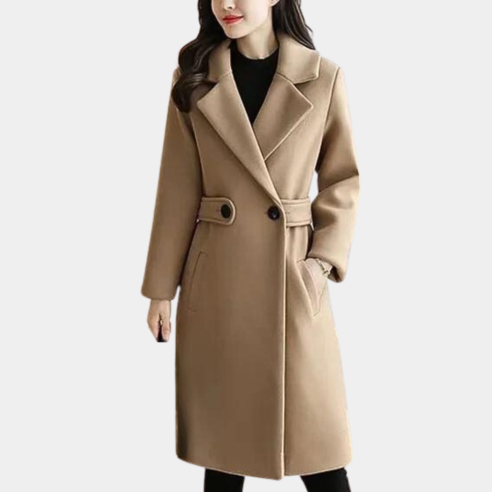 Street-Wave Warm Winter Coat For Women Trendy Belted Outerwear For Elegant Everyday Looks