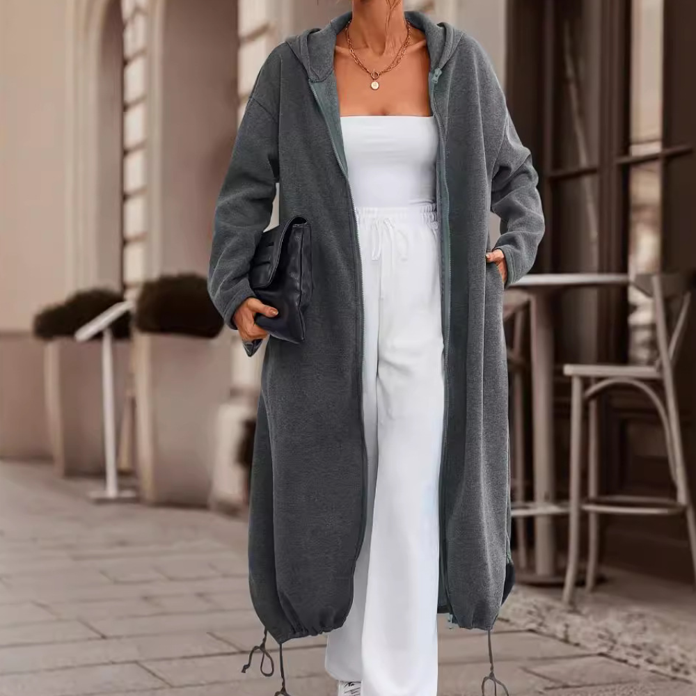 Street-Wave Hooded Winter Coat For Women With Cozy Warmth And Elegant Long Silhouette