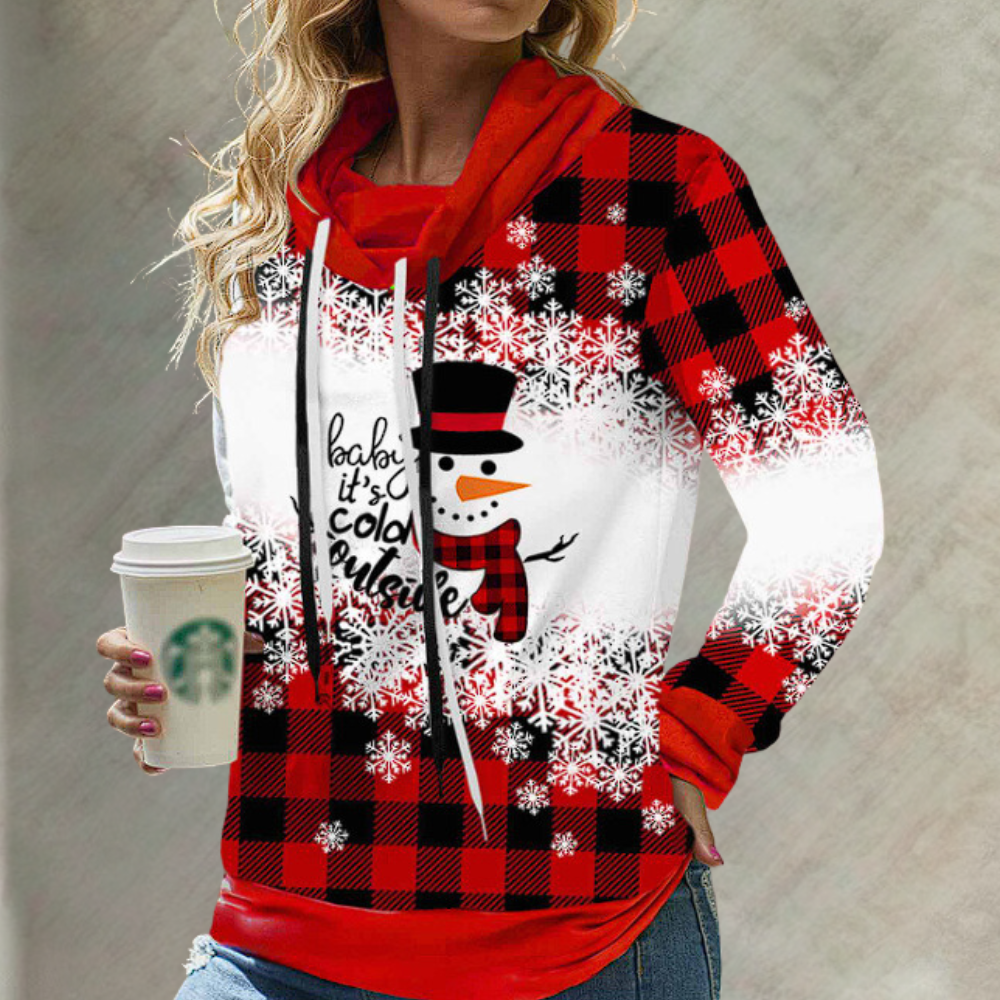 Street-Wave Delia Womens Fashion Plaid Hoodie Cozy Soft Polyester For Women Everyday Comfort