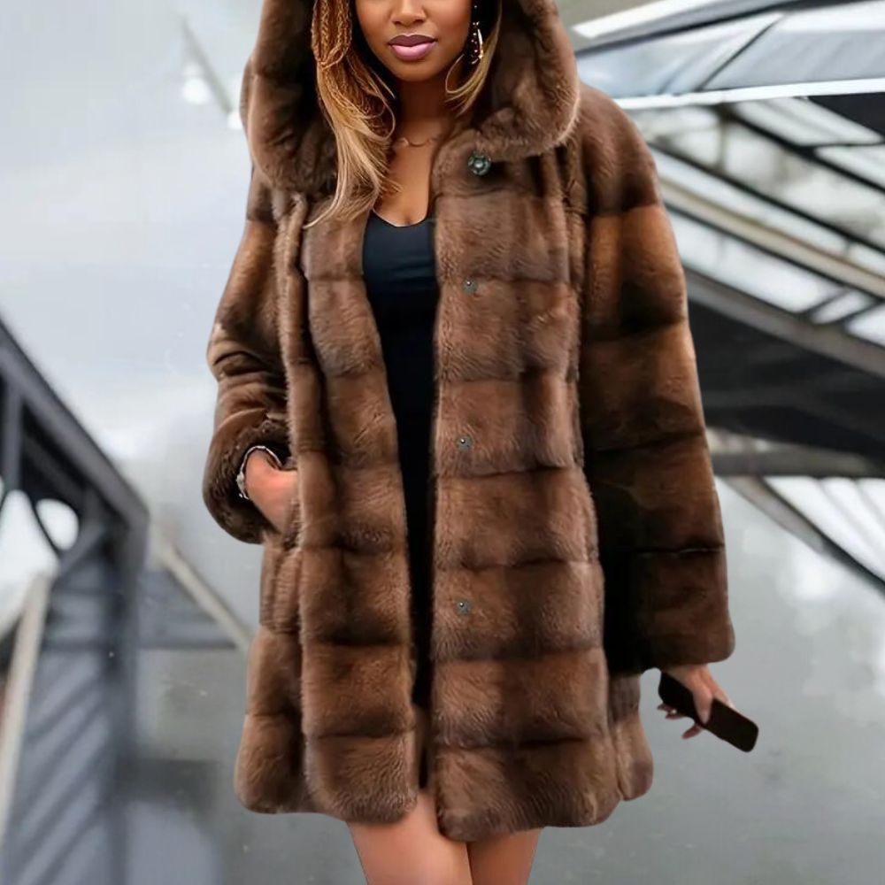 Street Wave Jacinta Faux Fur Hooded Jacket For Women Luxurious Warmth And Chic Outdoor Style