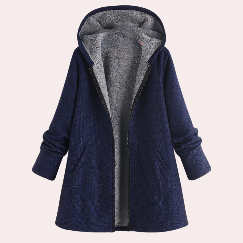 Street Wave Ayla Womens Hooded Jacket Cozy Fleece Lined Soft Cotton Comfort For Everyday Wear