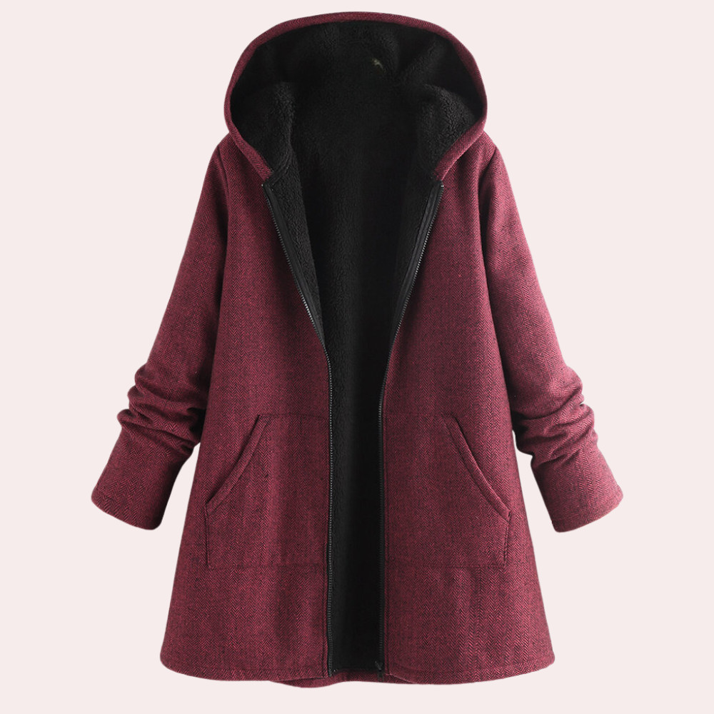 Street Wave Ayla Womens Hooded Jacket Cozy Fleece Lined Soft Cotton Comfort For Everyday Wear