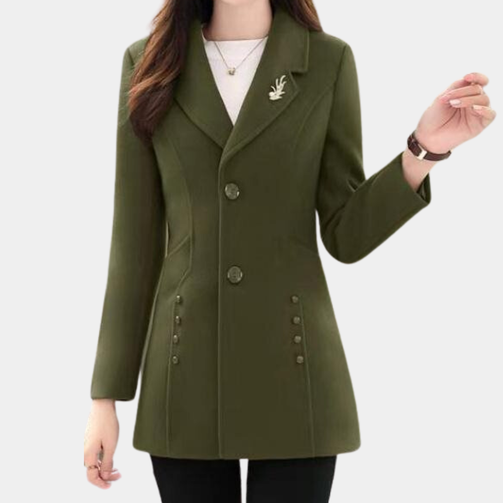 Streetwave Womens Elegant Wool Coat For Autumn Timeless Cozy Structured Fit Perfect For Work Or Weekend