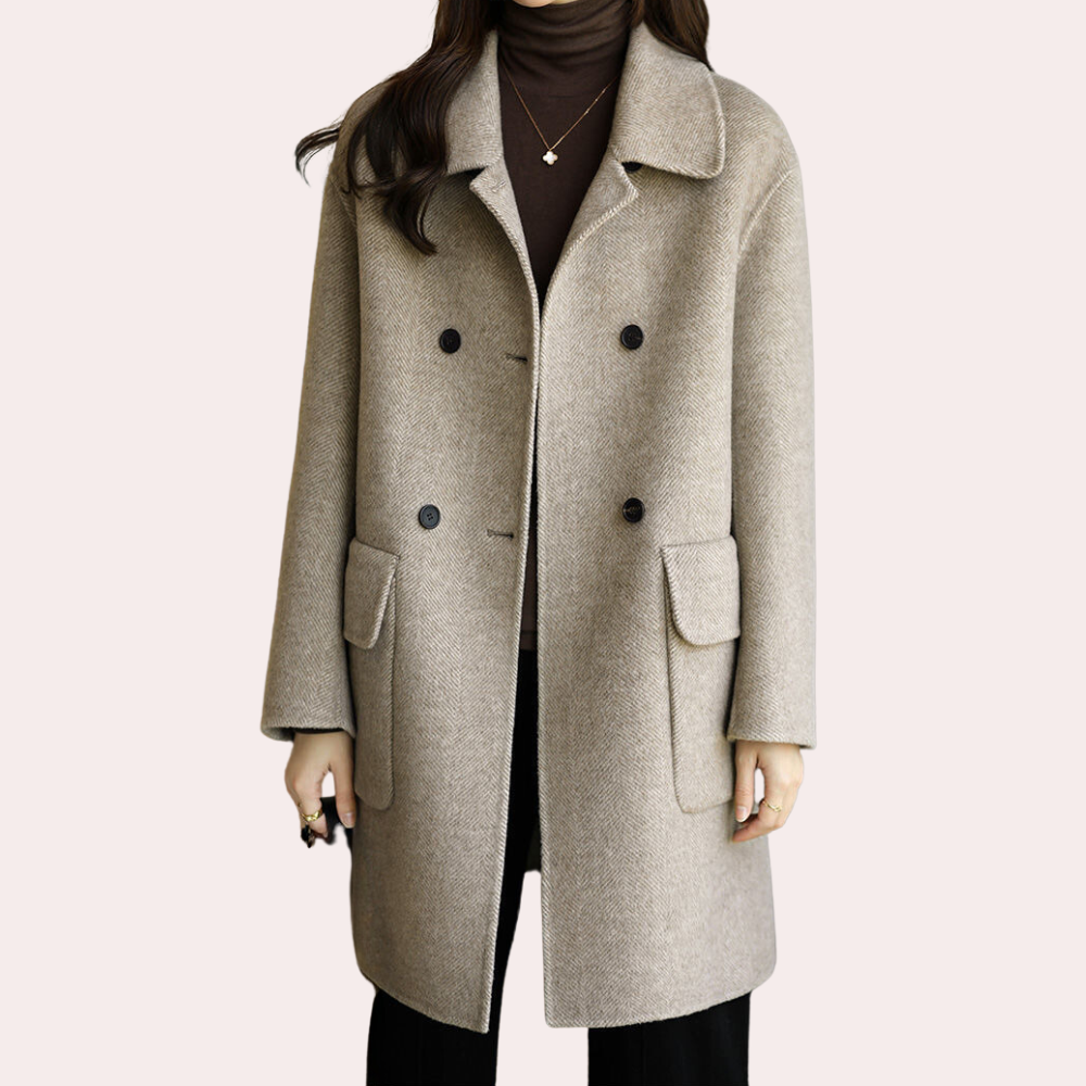 Street Wave Winter Coat For Women With Front Patch Pockets Versatile Autumn Essential