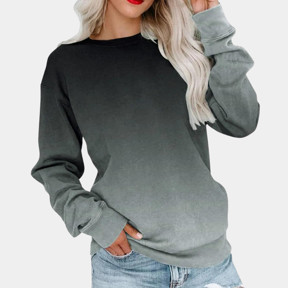 Street-Wave Gradient Womens Sweatshirt Lightweight Breathable All Season Comfort