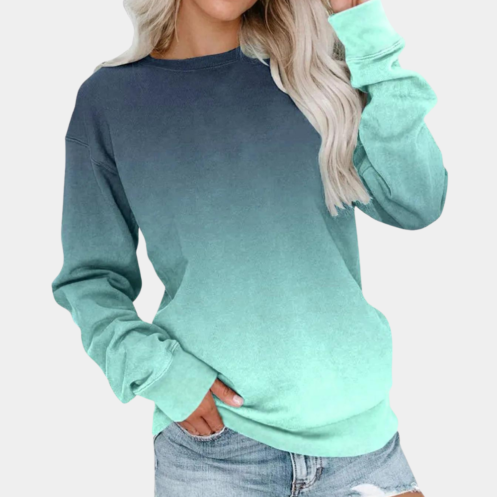 Street-Wave Gradient Womens Sweatshirt Lightweight Breathable All Season Comfort