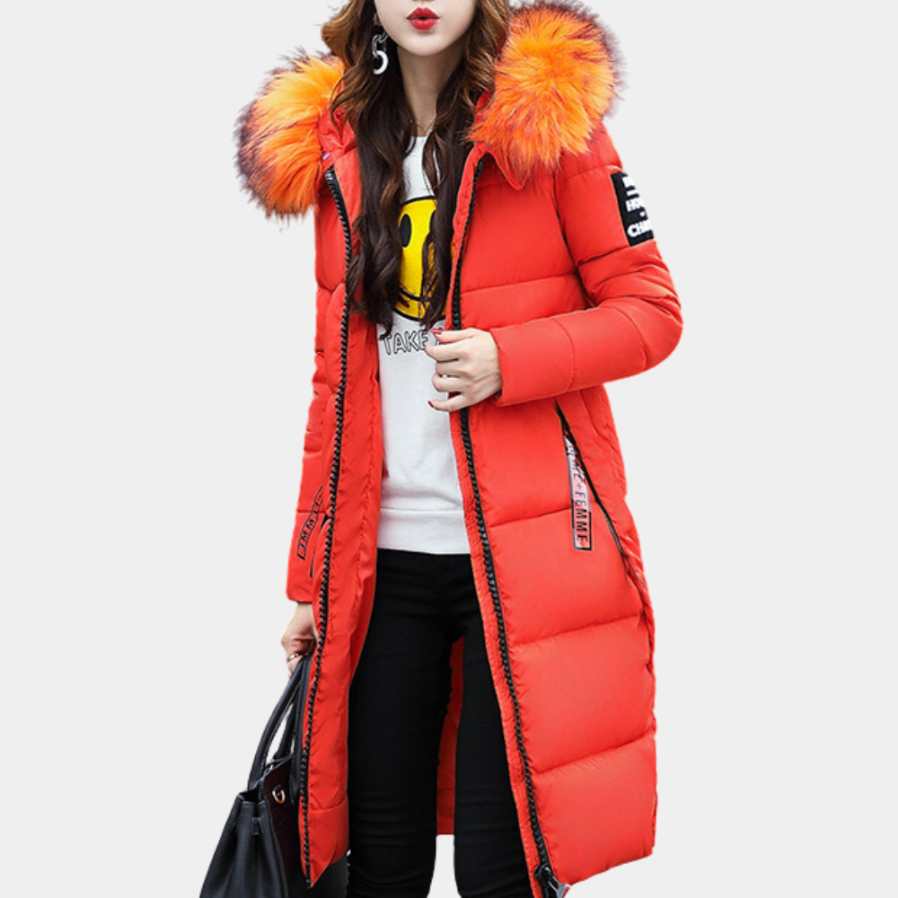 Philomena Women Winter Coat By Streetwave Lux Faux Fur Hood Insulated Warm Puffer Coat For Women
