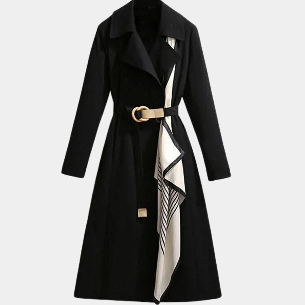 Aurembiaix Luxe Women Trench Coat With Belted Silhouette For Versatile Chic Looks