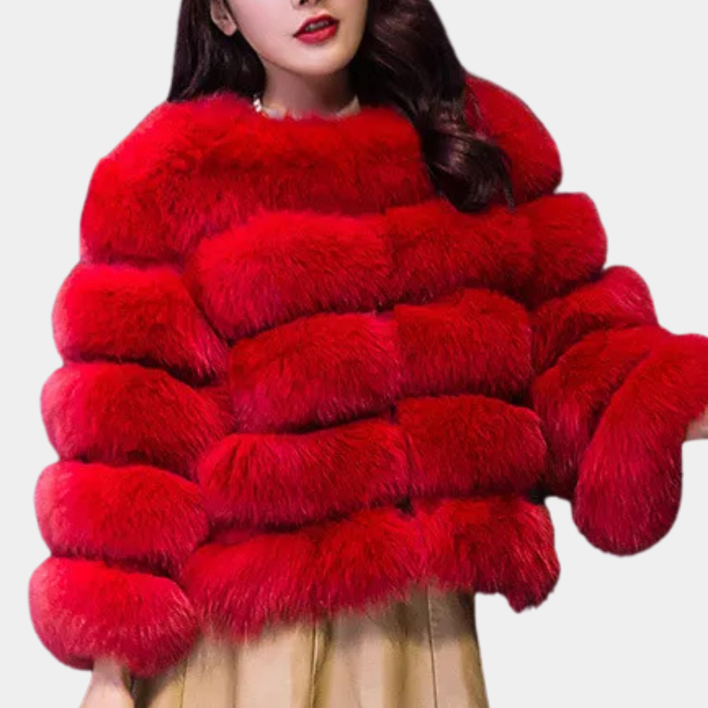 Street-Wave Women's Faux Fur Coat Warm Plush Luxury Jacket For Fashion Forward Women