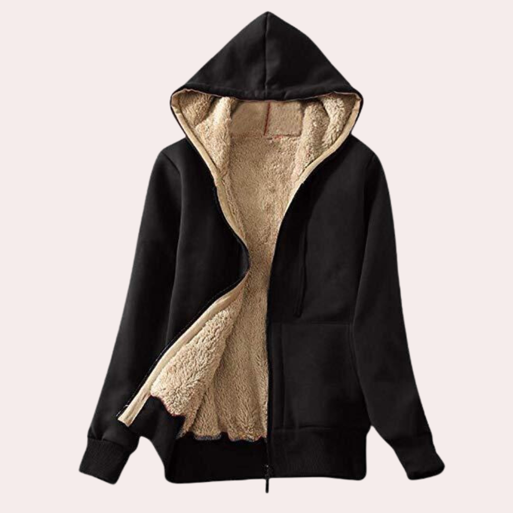 Kaelin Women's Hooded Jacket With Cozy Fleece Lining For Warmth Comfort And Versatile Style
