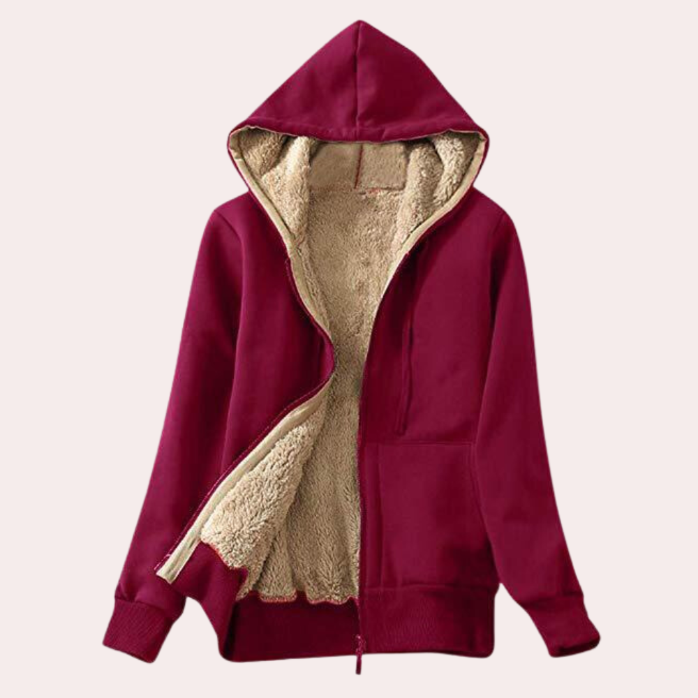 Kaelin Women's Hooded Jacket With Cozy Fleece Lining For Warmth Comfort And Versatile Style