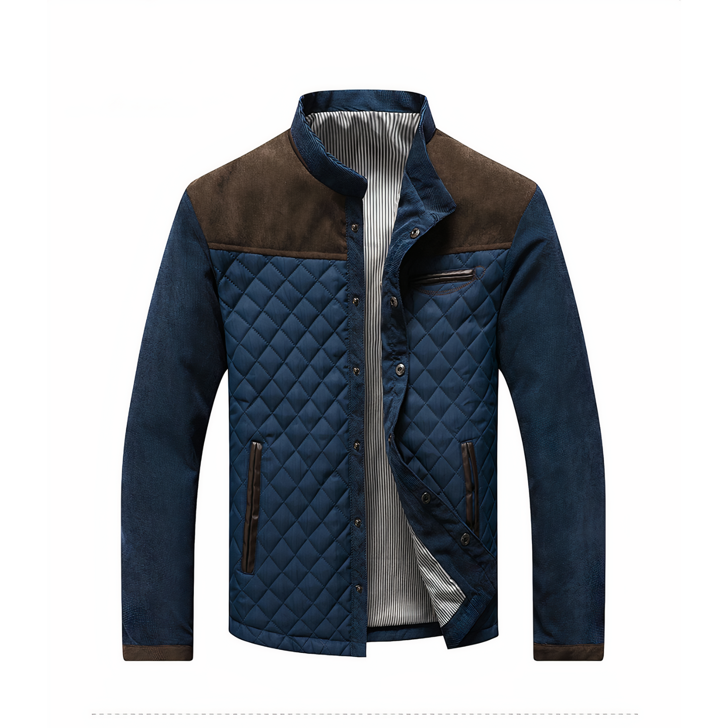 Street-wave Mens Outdoor Jacket With Heat Tech Warmth And Quilted Insulation For Cold Weather