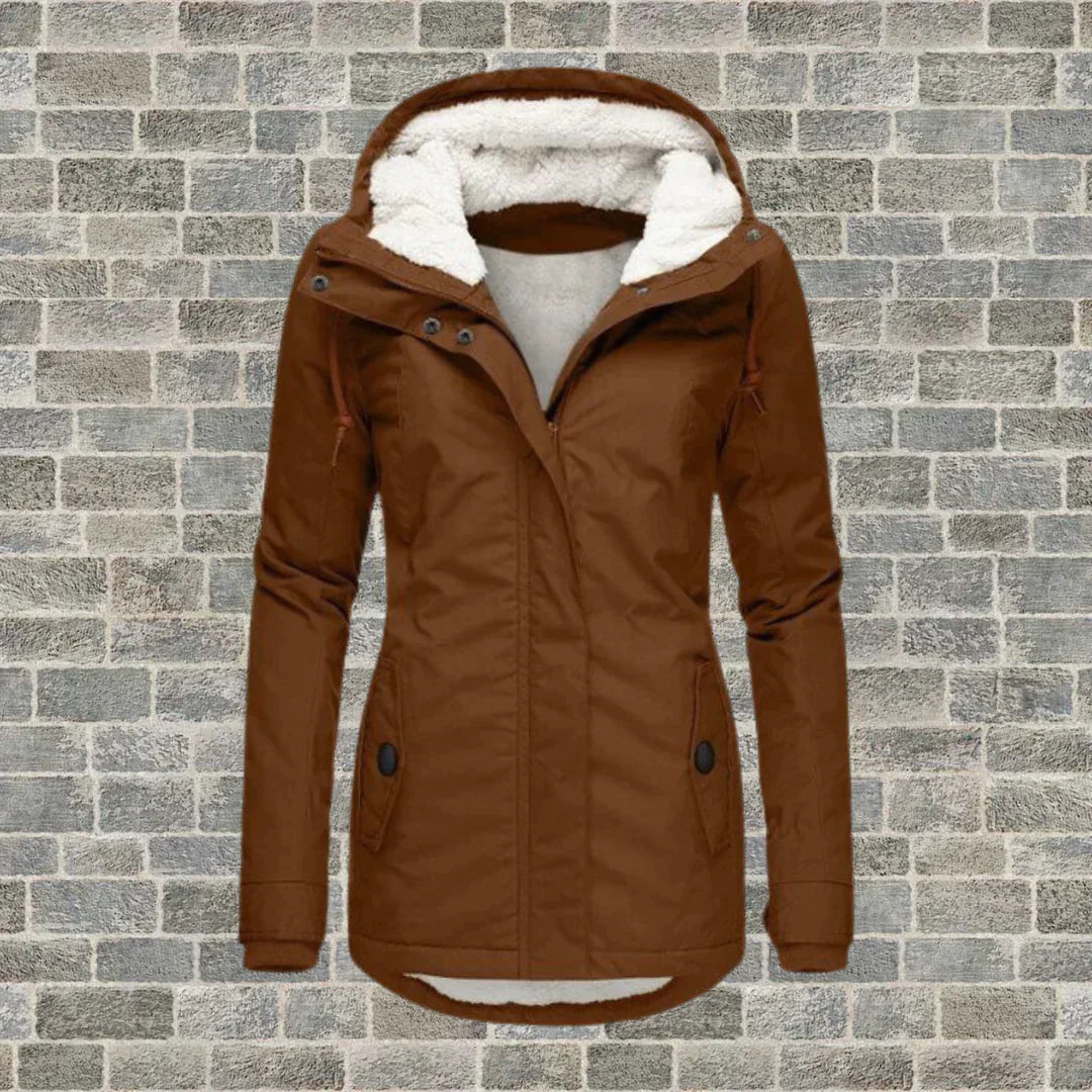 Street-Wave Wool-Cotton Blend Hooded Coat for Women Warm Stylish Winter Essential