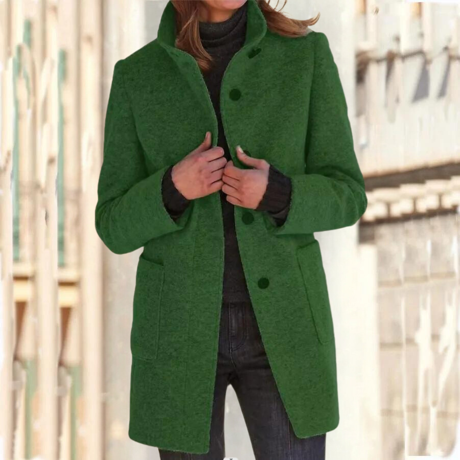 Street-Wave Women Stand Collar Winter Coat For Cold Weather Cozy Yet Chic Outerwear