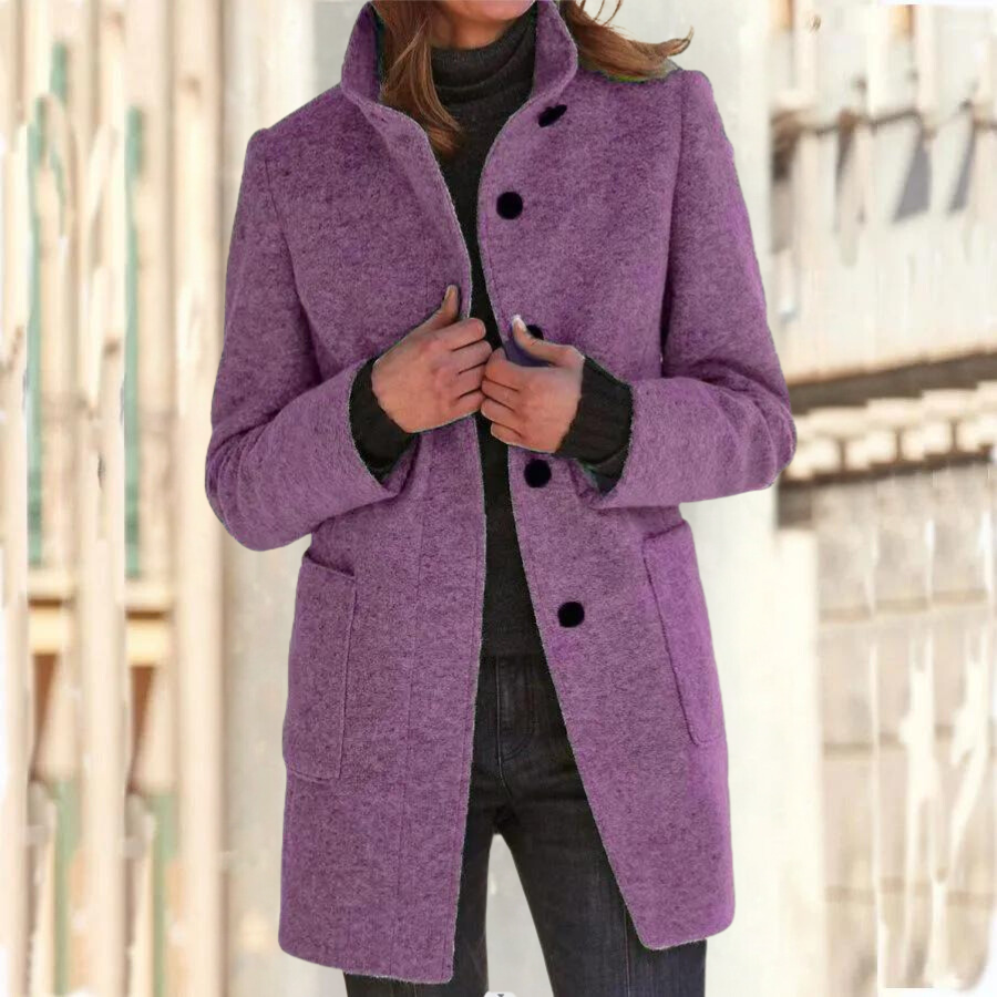 Street-Wave Women Stand Collar Winter Coat For Cold Weather Cozy Yet Chic Outerwear