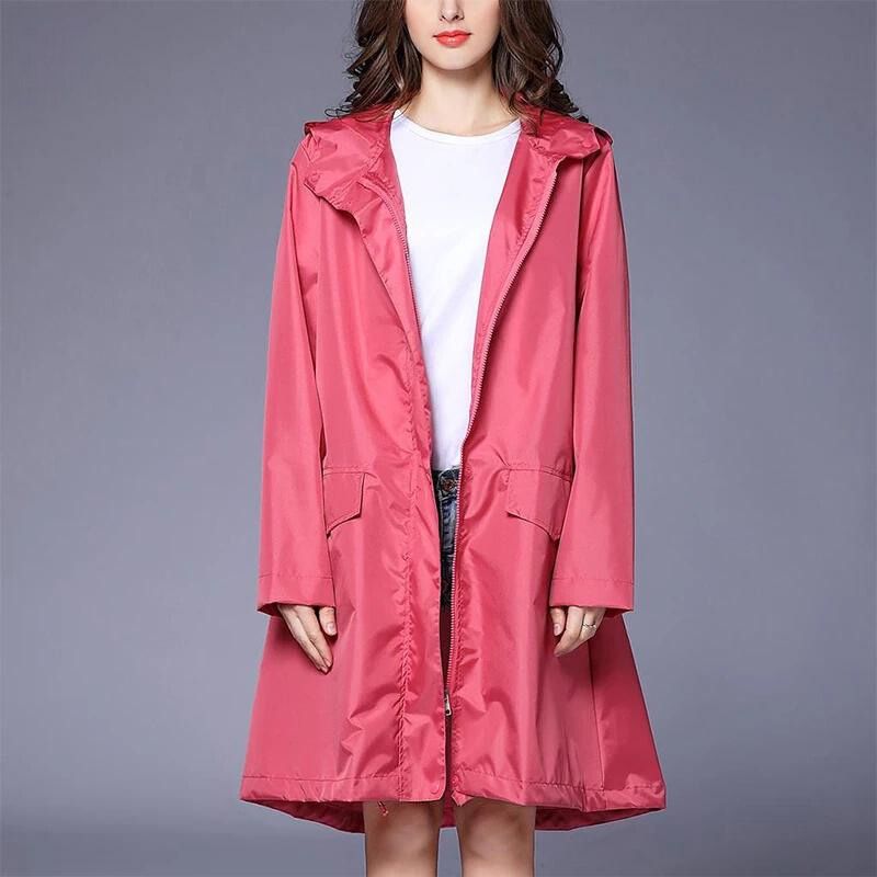 Street Wave Womens Rain Jacket Caren Waterproof Chic City Coat For Urban Fashionistas