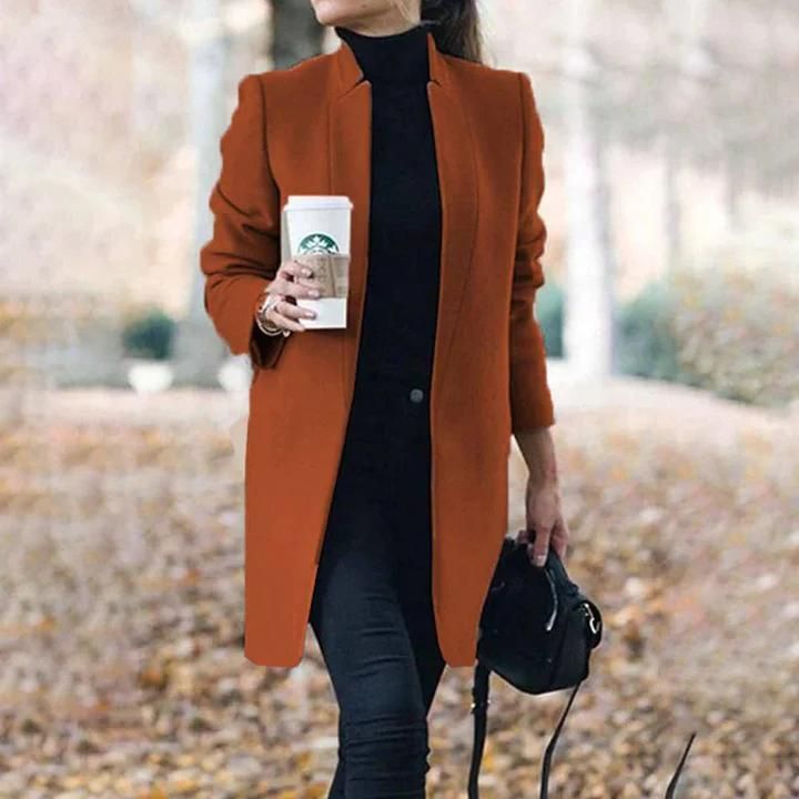 Street-Wave Carina Spring Coat For Women Lightweight Tailored Chic Jacket With Classic Button Placket