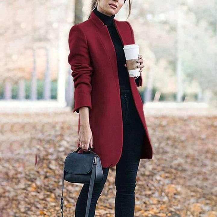 Street-Wave Carina Spring Coat For Women Lightweight Tailored Chic Jacket With Classic Button Placket
