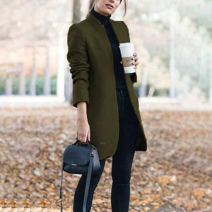Street-Wave Carina Spring Coat For Women Lightweight Tailored Chic Jacket With Classic Button Placket