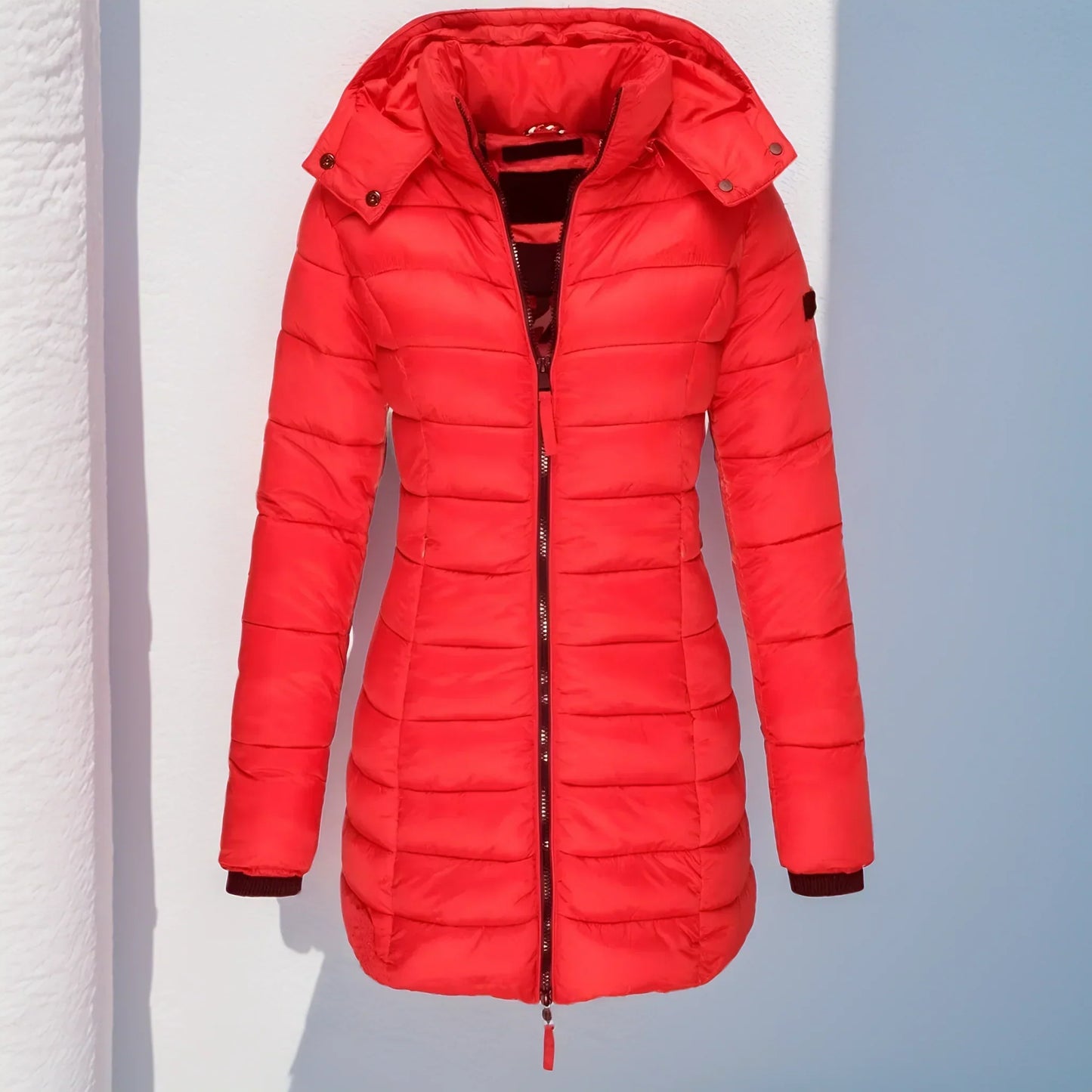 Women Hooded Winter Coat Street-wave Carlis Puffer Parka for Cold Weather Comfort