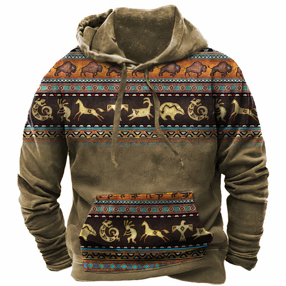 Street-Wave Charlie Tribal Hoodie Unisex Urban Streetwear Style With Cozy Warmth For Fashion Forward Customers