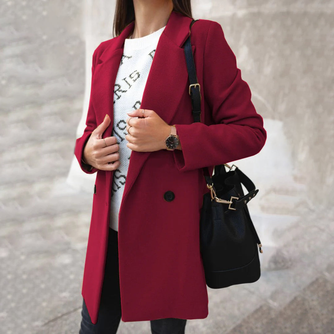 Street-wave Long Coat With Pockets For Women Winter Outerwear Cozy Warmth And Practicality