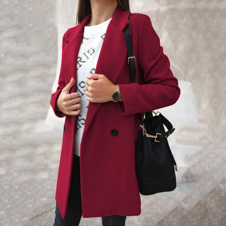 Street-Wave Wool Blend Coat For Women, Elegant Classic Outerwear With Cozy Warmth