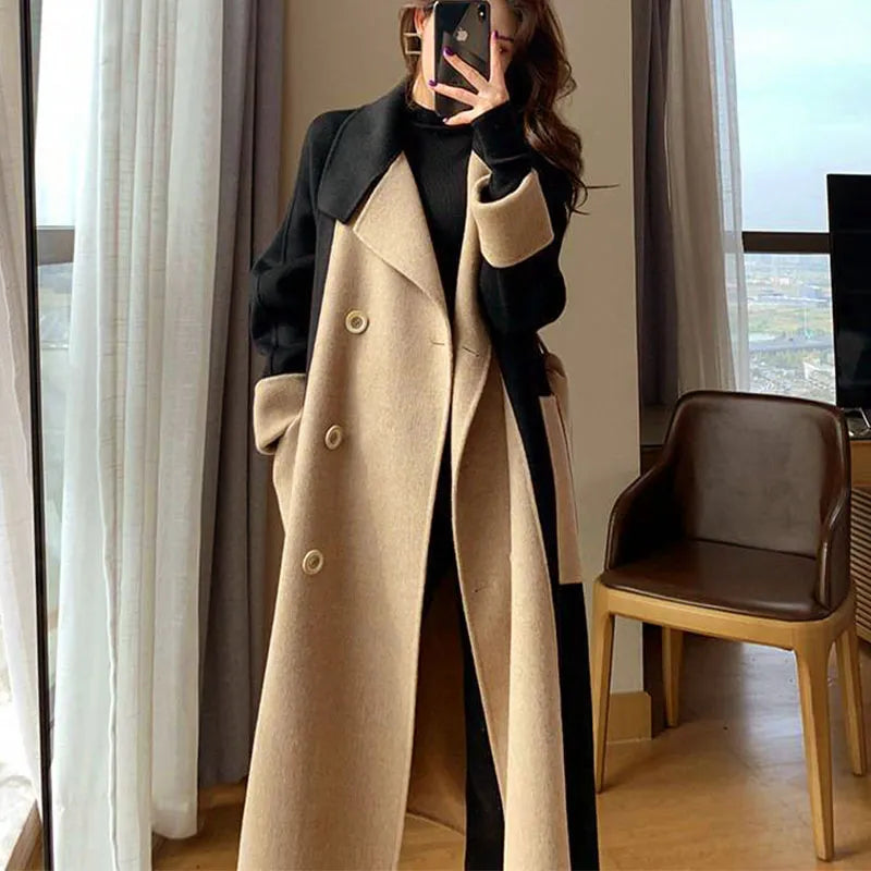 Street Wave Vintage Wool Trench Coat Timeless Warmth and Elegant Style for Cold Weather Fans