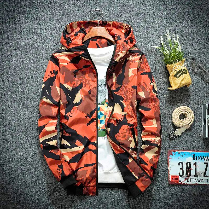 Street-Wave Camouflage Jacket - Cotton-Spandex Blend For Warmth, Lightweight Comfort - Unisex Urban Gear