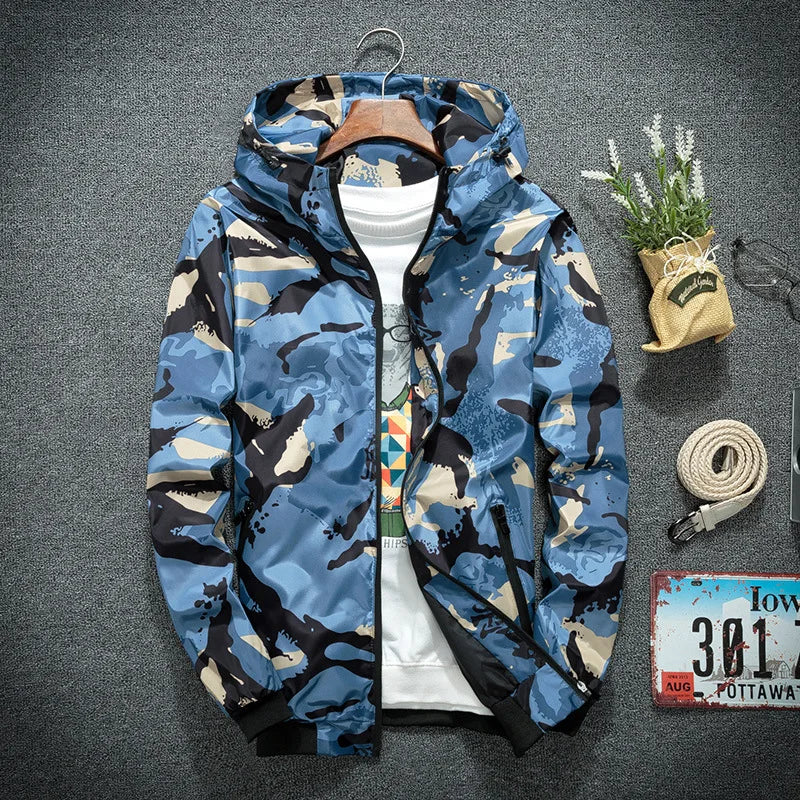 Street-Wave Camouflage Jacket - Cotton-Spandex Blend For Warmth, Lightweight Comfort - Unisex Urban Gear