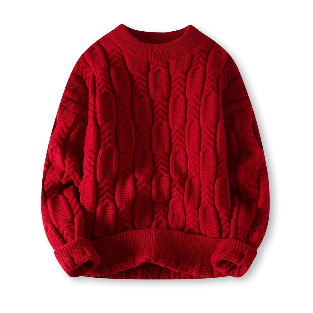 Street-wave Men's Cable Knit Sweater, Classic Warmth and Timeless Elegance for Everyday Wear