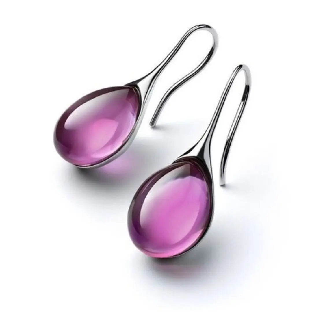 Street-Wave Denise Teardrop Earrings Lightweight Gold Resin for Everyday Chic