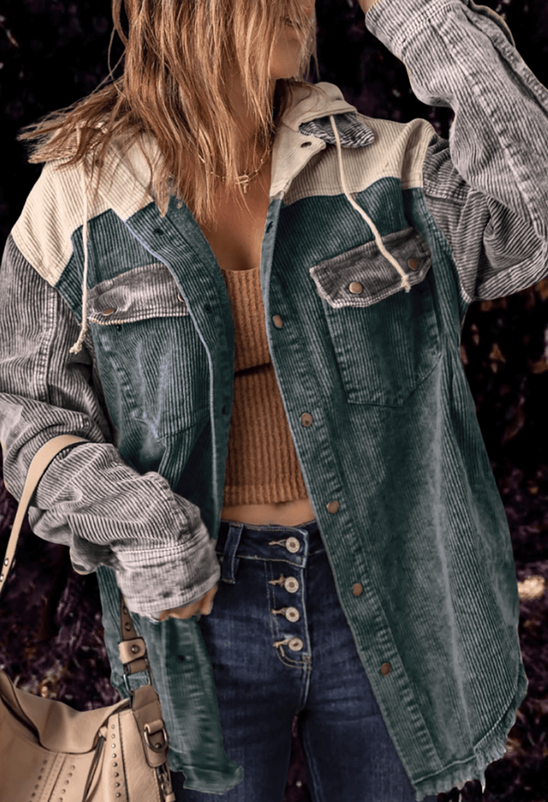 Street-wave Womens Retro Jacket With Functional Pockets Cozy Comfort Everyday Style