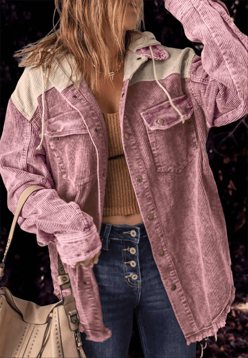 Street-wave Womens Retro Jacket With Functional Pockets Cozy Comfort Everyday Style