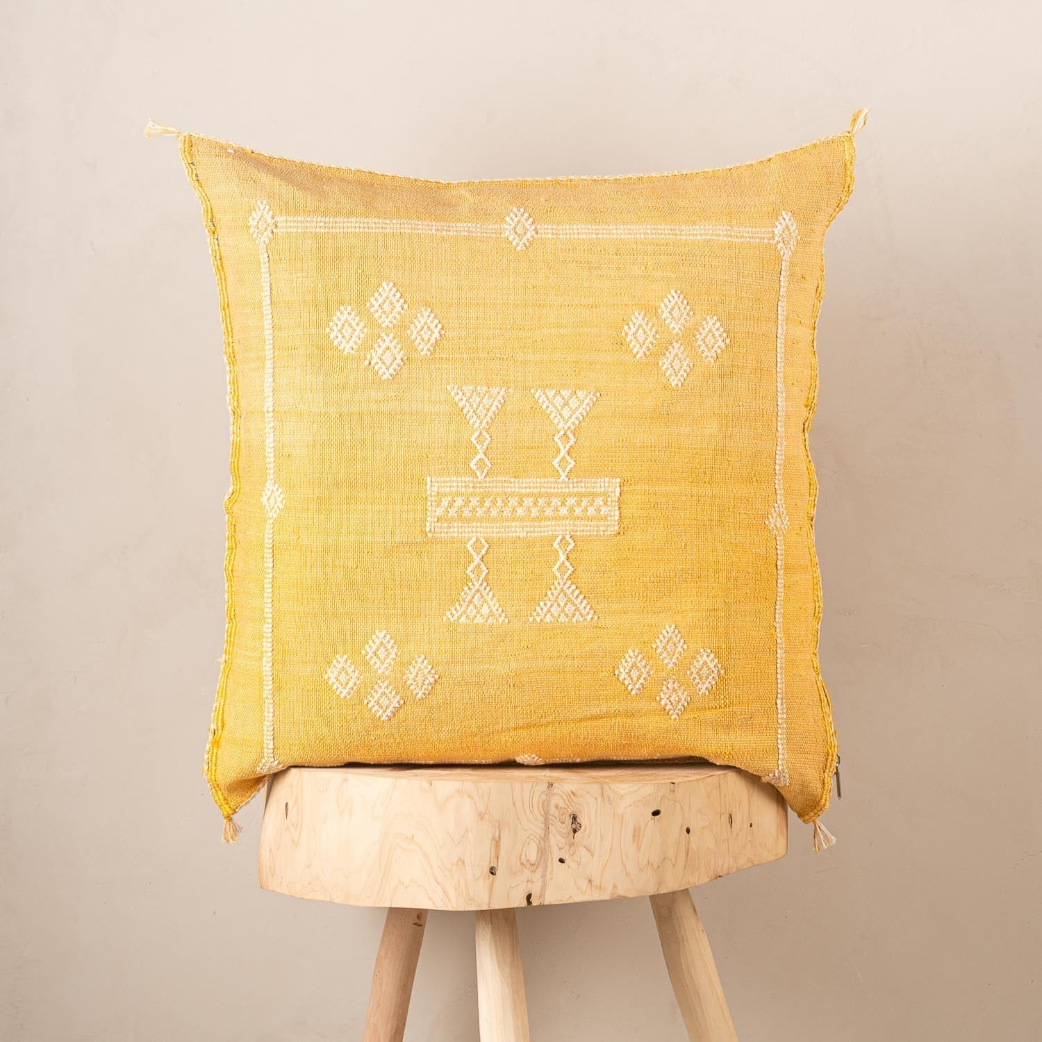 Yellow  Cactus silk pillow cover - Street-Wave
