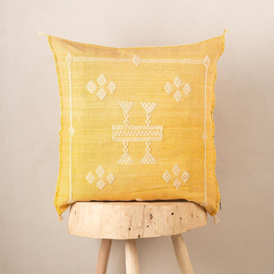 Yellow  Cactus silk pillow cover - Street-Wave