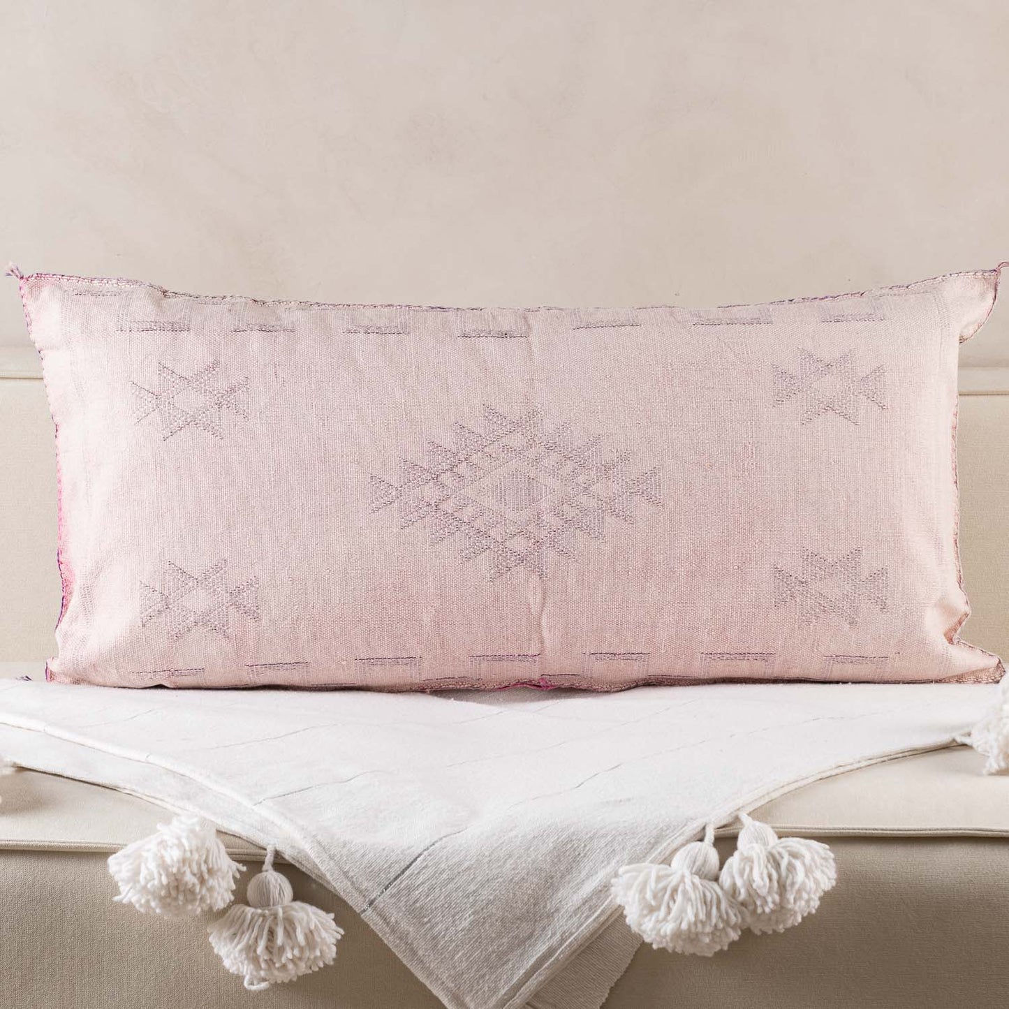 Pink Cactus silk pillow cover - Street-Wave